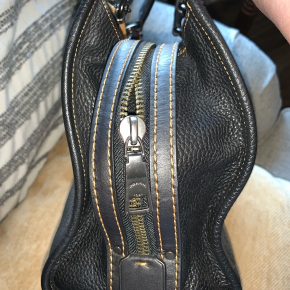 Coach Black Leather Tote Bag - Picture 7 of 13